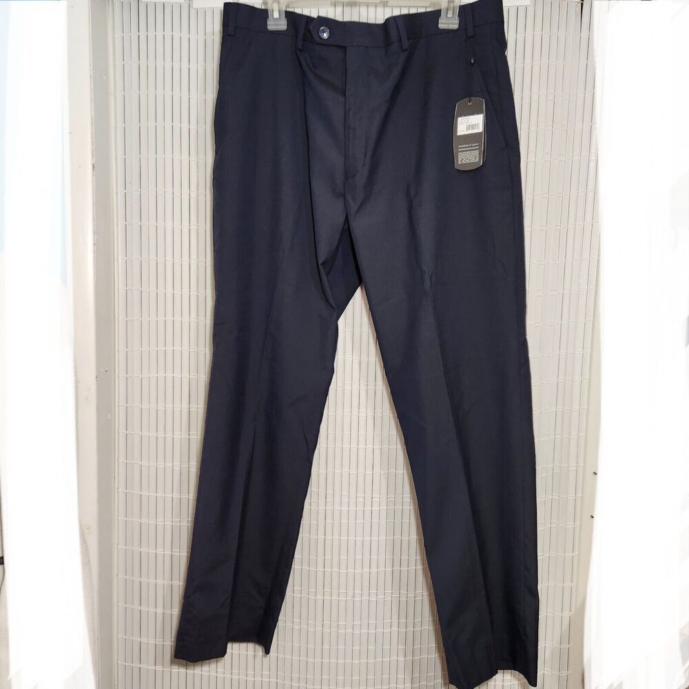 Greg Norman Dress Pants Mens Size 38x30 Blue Navy Color Slim Fit